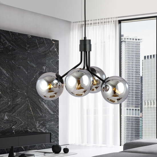 Emibig Emibig Kolding 4 lamp hanging lamp smoked bulbs for E14 lamp - Stylish lighting for any interior
