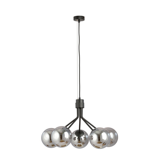 Emibig Emibig Kolding 5 lamp hanging lamp smoked bulbs E14 - Ideal for modern interiors