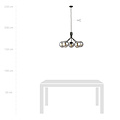 Kolding 5 lamp hanging lamp smoked bulbs E14