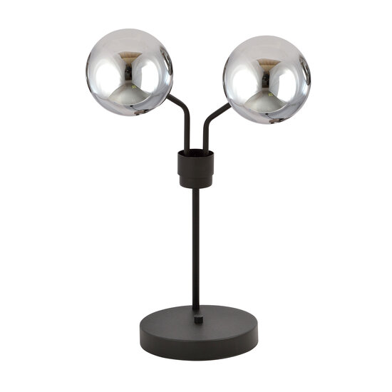 Emibig Emibig Kolding Tischlampe schwarz mit Rauchglaskugeln E14 - Stilvolle Beleuchtung für jedes Interieur