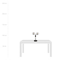 Lampe de table Kolding noire avec boules en verre fumé E14