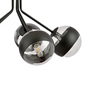 Emibig Emibig Kolding lámpara colgante de 5 bombillas de vidrio rayadas negras E14 - Iluminación ideal para tu salón