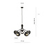 Emibig Emibig Kolding black striped 5 lamp hanging lamp glass balls E14 - Ideal lighting for your living room
