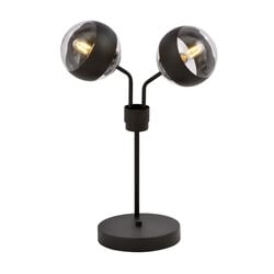 Emibig Kolding schwarz gestreifte Tischlampe schwarz mit Glaskugeln E14