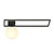 Herning large design ceiling lamp black with white opal glass ball E14