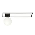 Emibig Emibig Herning gran lámpara de techo de diseño negro con bola de vidrio opal blanco E14 - Iluminación ideal para interiores modernos