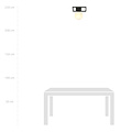 Herning kleine design plafondlamp zwart met witte opaal glas bol E14