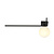 Herning lámpara de diseño elegante para techo con bola de cristal blanco E14