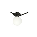 Emibig Emibig Lámpara de diseño pequeña Herning para techo con bola de vidrio blanco E14 - Ideal para crear un ambiente acogedor en cualquier habitación