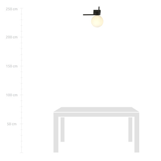 Emibig Emibig Herning kleine designlamp voor plafond met witte glazen bol E14 - Perfect voor sfeervolle verlichting in elke ruimte