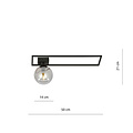 Horsens grote design plafondlamp zwart met gerookt glas bol E14