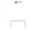 Grand plafonnier design Horsens noir avec ampoule en verre fumé E14