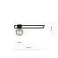 Plafonnier design long Horsens noir avec ampoule en verre fumé E14