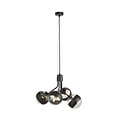 Emibig Emibig Kolding black striped 4 lamp hanging lamp glass bulbs for E14 lamp - Illuminate your space with style and elegance