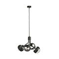 Emibig Emibig Kolding black striped 4 lamp hanging lamp glass bulbs for E14 lamp - Illuminate your space with style and elegance