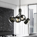 Emibig Emibig Kolding lámpara colgante de 4 lámparas a rayas negras para bombilla E14 - Ilumina tu espacio con estilo y elegancia