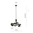 Emibig Emibig Kolding black striped 4 lamp hanging lamp glass bulbs for E14 lamp - Illuminate your space with style and elegance