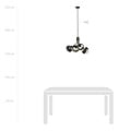 Emibig Emibig Kolding black striped 4 lamp hanging lamp glass bulbs for E14 lamp - Illuminate your space with style and elegance
