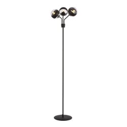 Emibig Kolding lampe sur pied noire à rayures noires avec boules en verre E14