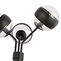 Lampadaire Kolding rayé noir noir avec boules de verre E14