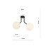 Emibig Emibig Kolding zwarte plafondlamp met 2 wit glas ronde bollen voor E14 lamp - Perfect voor een moderne uitstraling in elke ruimte
