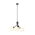 Emibig Emibig Kolding zwarte 4 lamps hanglamp witte bollen voor E14 lamp - Creëer een sfeervolle ambiance in uw huis