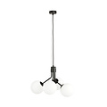 Emibig Emibig Kolding noire 4 lampes suspension boules blanches pour lampe E14 - Créez une ambiance chaleureuse chez vous