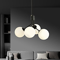 Kolding black 4 lamp hanging lamp white bulbs for E14 lamp