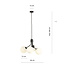 Kolding zwarte 4 lamps hanglamp witte bollen voor E14 lamp