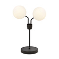 Kolding black table lamp with white glass bulbs E14