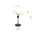 Emibig Emibig Kolding lámpara de mesa negra con bombillas de vidrio blanco E14 - Ideal para crear una atmósfera elegante
