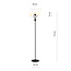 Emibig Emibig Kolding lampe sur pied noire avec ampoules en verre dépoli E14 - Idéale pour une ambiance chaleureuse dans votre maison
