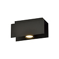 Silkeborg rectangle black ceiling spotlight 1x GU10