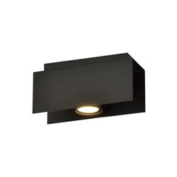 Emibig Foco de techo rectangular negro Silkeborg 1x GU10