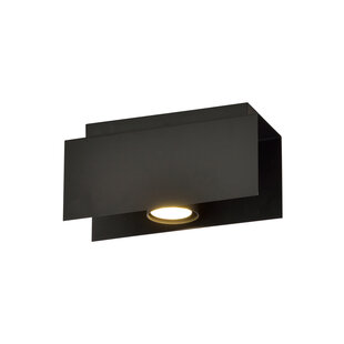 Silkeborg rectangle black ceiling spotlight 1x GU10