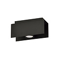 Silkeborg rectangle black ceiling spotlight 1x GU10