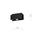 Silkeborg rectangle black ceiling spotlight 1x GU10