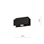 Silkeborg rectangle black ceiling spotlight 1x GU10