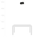 Silkeborg rectangle black ceiling spotlight 1x GU10