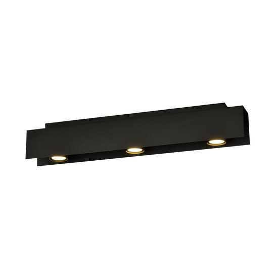 Emibig Emibig Focos de techo negros Silkeborg 3x GU10 para focos - Iluminación ideal para interiores modernos