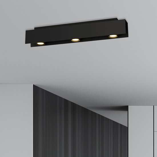 Emibig Emibig Silkeborg black ceiling spotlights 3x GU10 for spotlights - Ideal lighting for modern interiors
