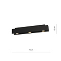 Emibig Emibig Focos de techo negros Silkeborg 3x GU10 para focos - Iluminación ideal para interiores modernos