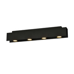 Silkeborg multi ceiling spotlight 4x GU10 black