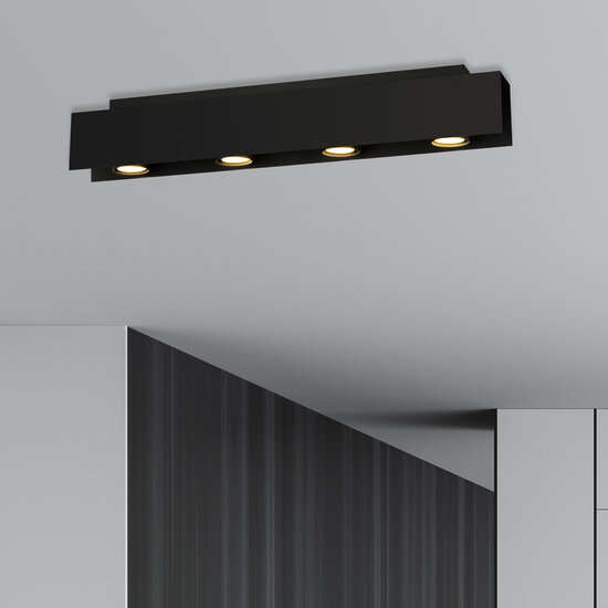 Emibig Emibig Silkeborg multi plafondspot 4x GU10 zwart - Perfecte verlichting voor elke ruimte