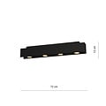 Emibig Emibig Silkeborg foco de techo multi 4x GU10 negro - Iluminación perfecta para interiores modernos