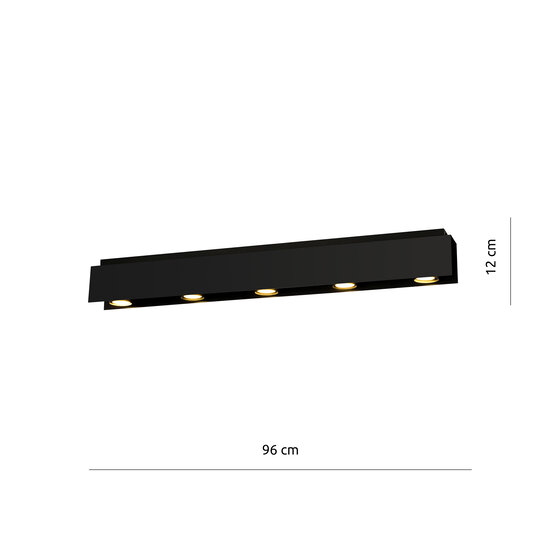 Emibig Emibig Silkeborg maxi lange plafondspot 5x GU10-spot - Perfecte verlichting voor elke ruimte