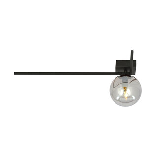 Horsens elegant design lamp for ceiling with smoked glass bulb E14