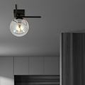 Horsens kleine designlamp voor plafond met gerookte glazen bol E14