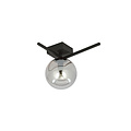 Lámpara Horsens pequeña de diseño para techo con bola de cristal ahumado E14