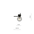 Horsens small design lamp for ceiling with smoked glass ball E14
